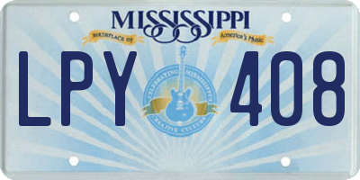 MS license plate LPY408