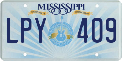 MS license plate LPY409