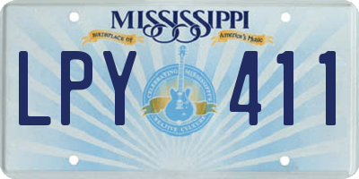 MS license plate LPY411