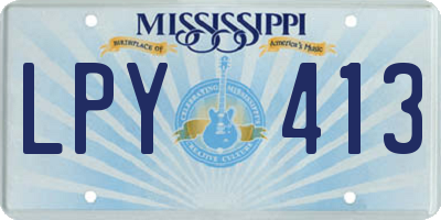 MS license plate LPY413