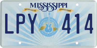 MS license plate LPY414