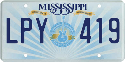 MS license plate LPY419