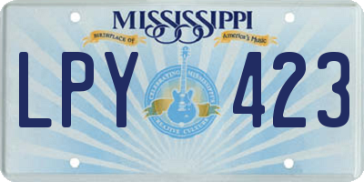 MS license plate LPY423
