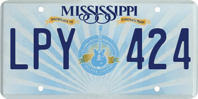 MS license plate LPY424