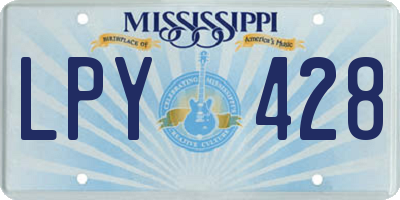 MS license plate LPY428