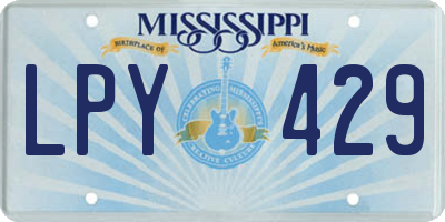 MS license plate LPY429