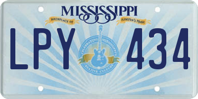 MS license plate LPY434