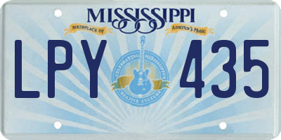 MS license plate LPY435