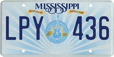 MS license plate LPY436
