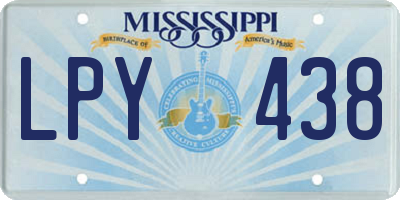 MS license plate LPY438