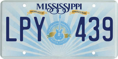 MS license plate LPY439
