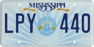 MS license plate LPY440