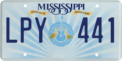 MS license plate LPY441