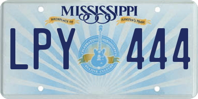 MS license plate LPY444