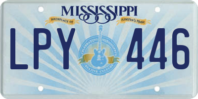 MS license plate LPY446