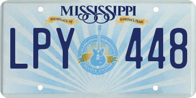 MS license plate LPY448