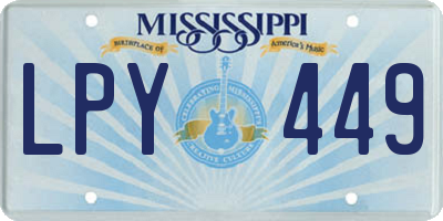 MS license plate LPY449