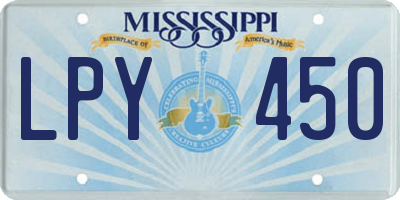 MS license plate LPY450