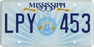 MS license plate LPY453