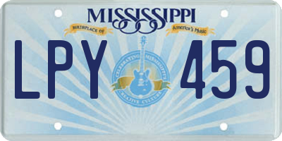 MS license plate LPY459