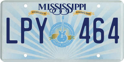 MS license plate LPY464