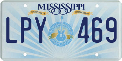 MS license plate LPY469