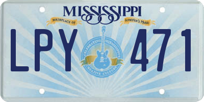 MS license plate LPY471