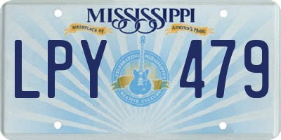 MS license plate LPY479