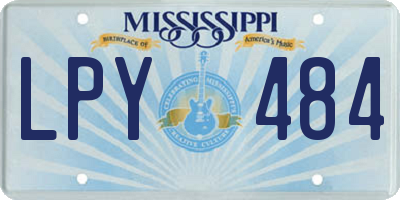 MS license plate LPY484
