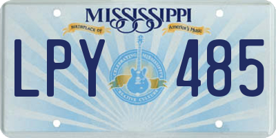 MS license plate LPY485