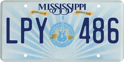 MS license plate LPY486