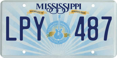 MS license plate LPY487