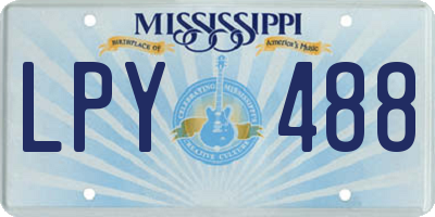 MS license plate LPY488