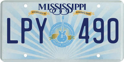 MS license plate LPY490