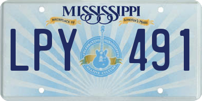 MS license plate LPY491