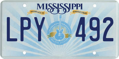 MS license plate LPY492