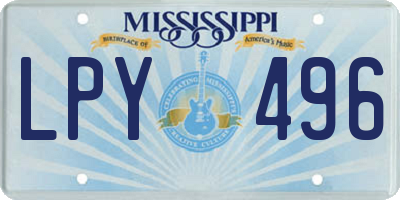 MS license plate LPY496