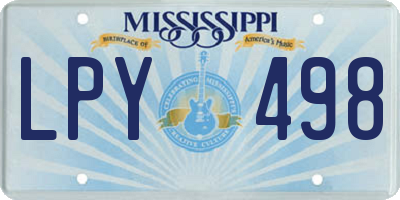 MS license plate LPY498