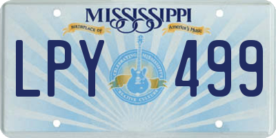 MS license plate LPY499