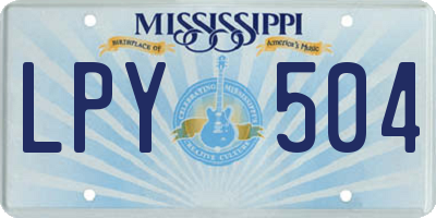 MS license plate LPY504