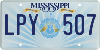 MS license plate LPY507