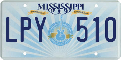 MS license plate LPY510