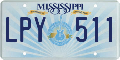 MS license plate LPY511