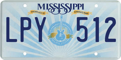 MS license plate LPY512