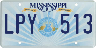 MS license plate LPY513