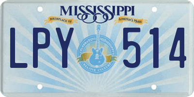 MS license plate LPY514