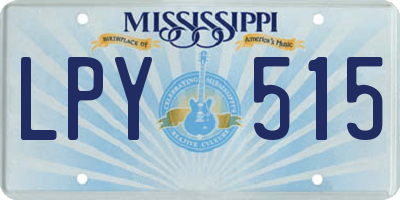MS license plate LPY515