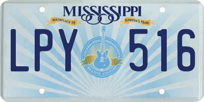 MS license plate LPY516
