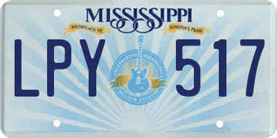 MS license plate LPY517