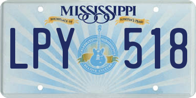 MS license plate LPY518